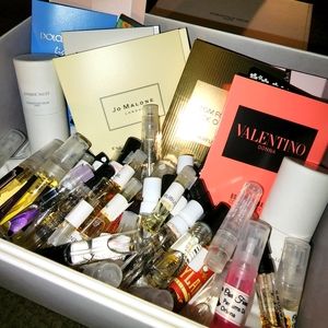 Huge fragrance sample collection niche indie designer 55+ fragrances